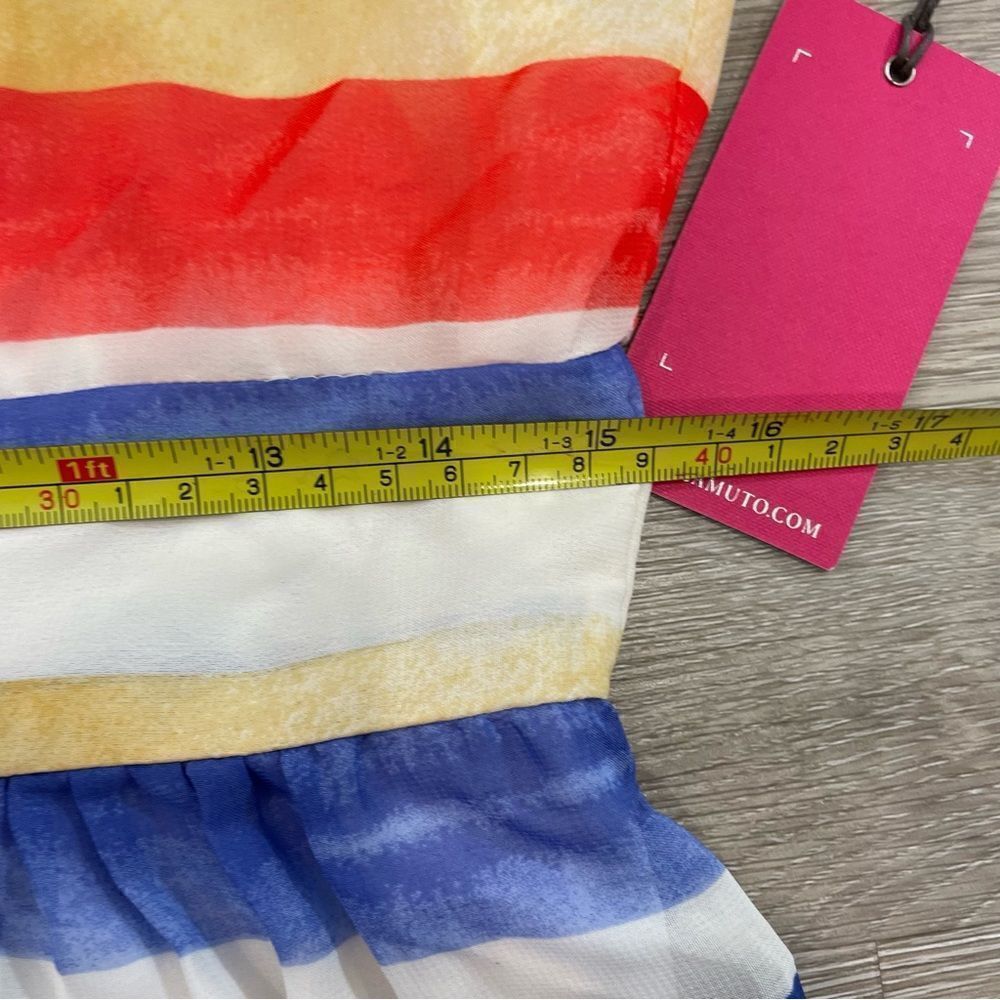 Vince Camuto stripe maxi dress blue red pink whiteUS 8 - Picture 11 of 13